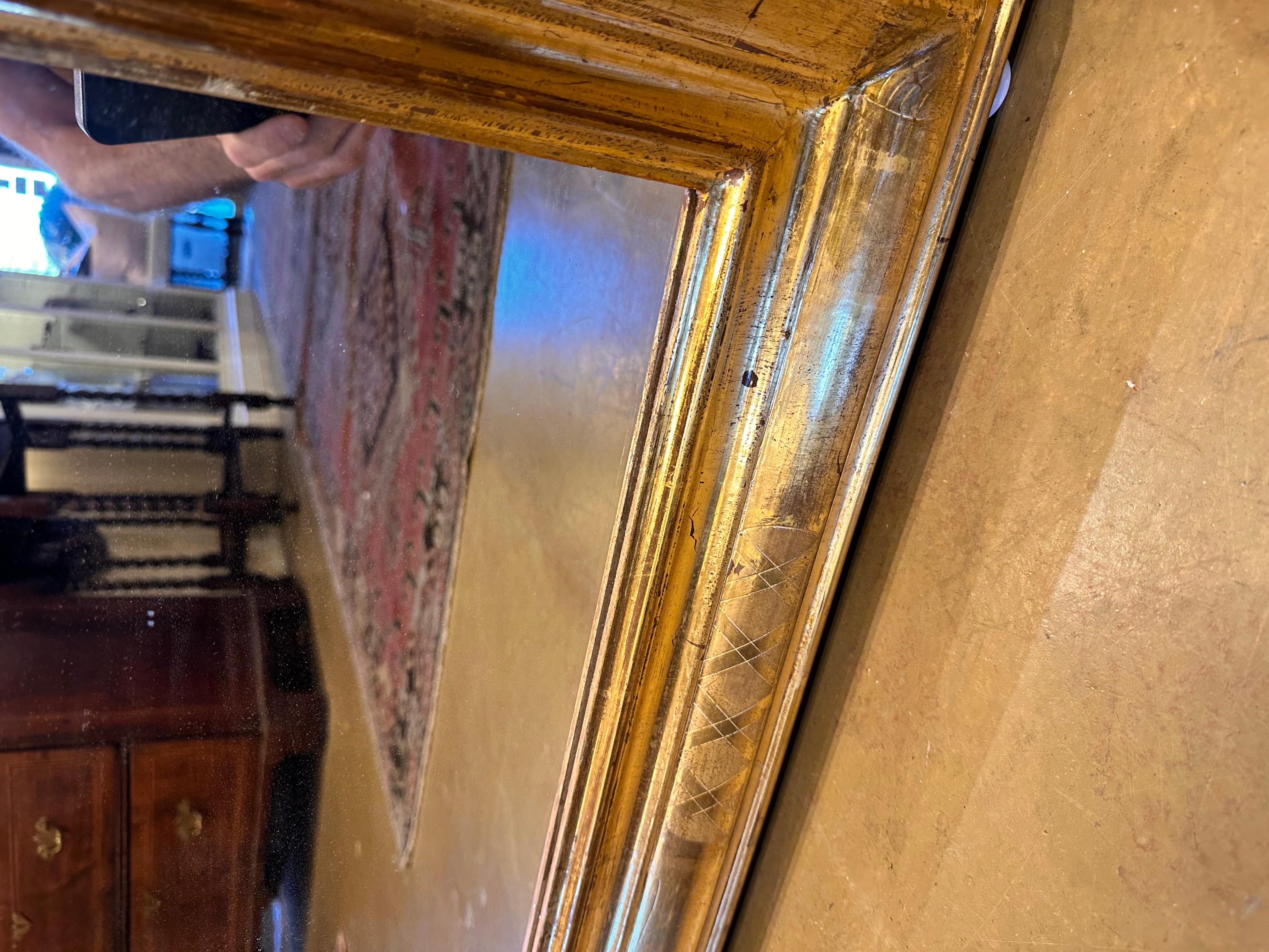 Late 19th Century Antique Louis Philippe Mirror For Sale