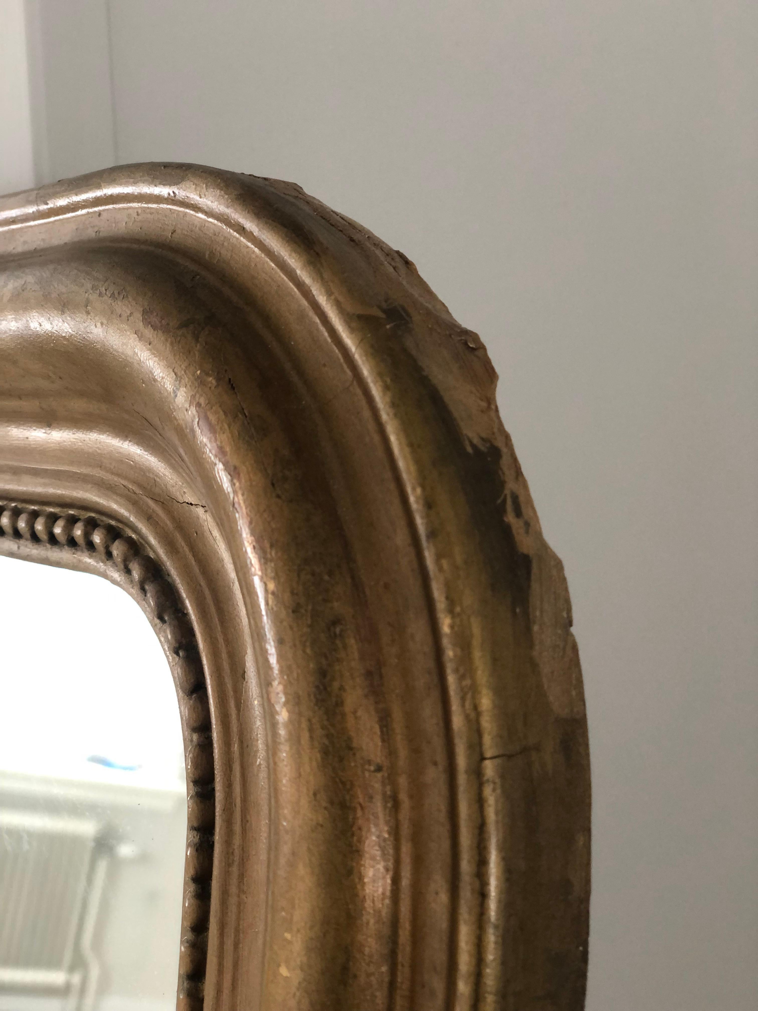 Antique Louis Philippe Mirror Giltwood France Fin du 19ème siècle en vente 3
