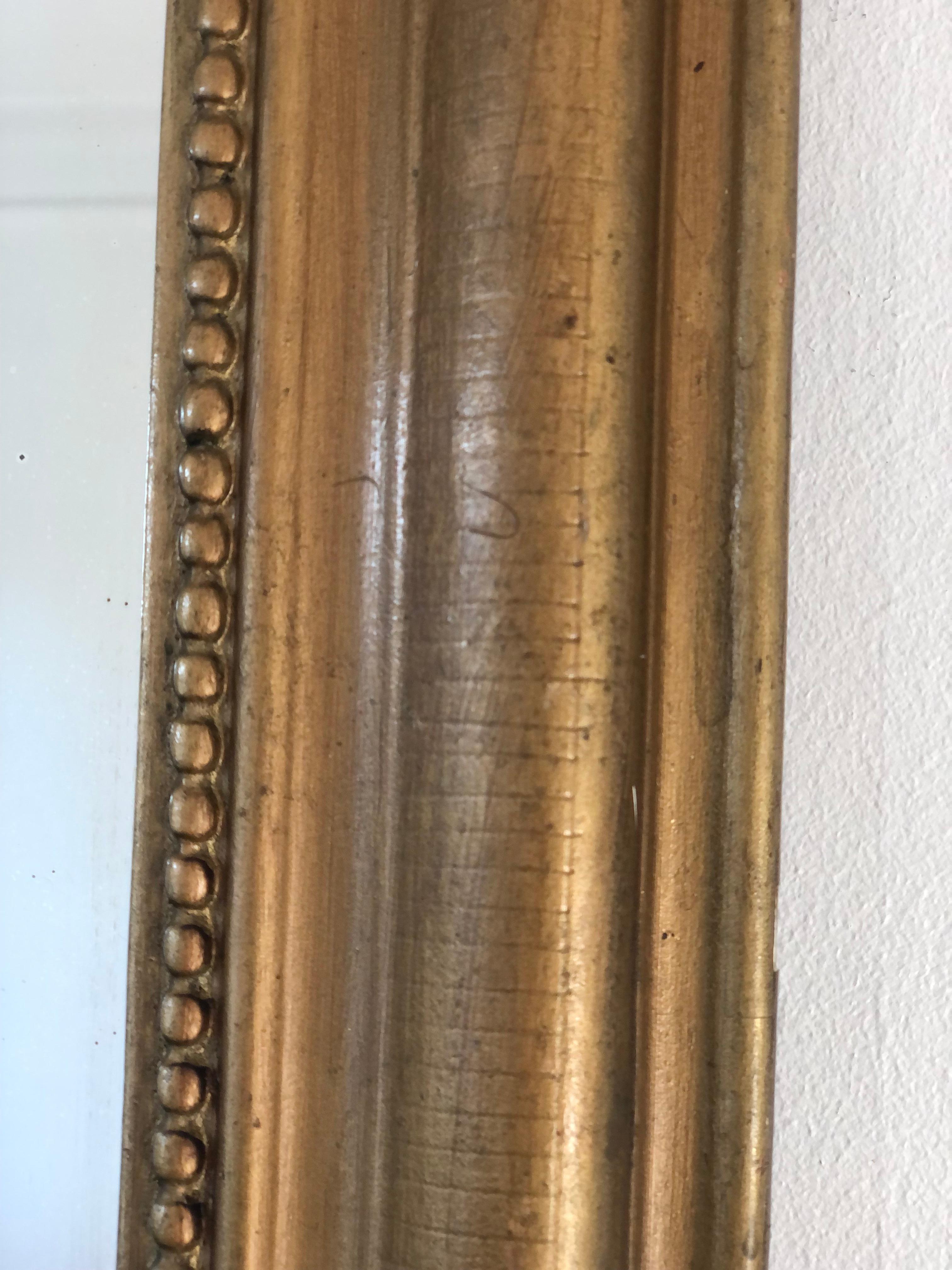 Antique Louis Philippe Mirror Giltwood France Late 19th Century In Good Condition In Sakskøbing, DK