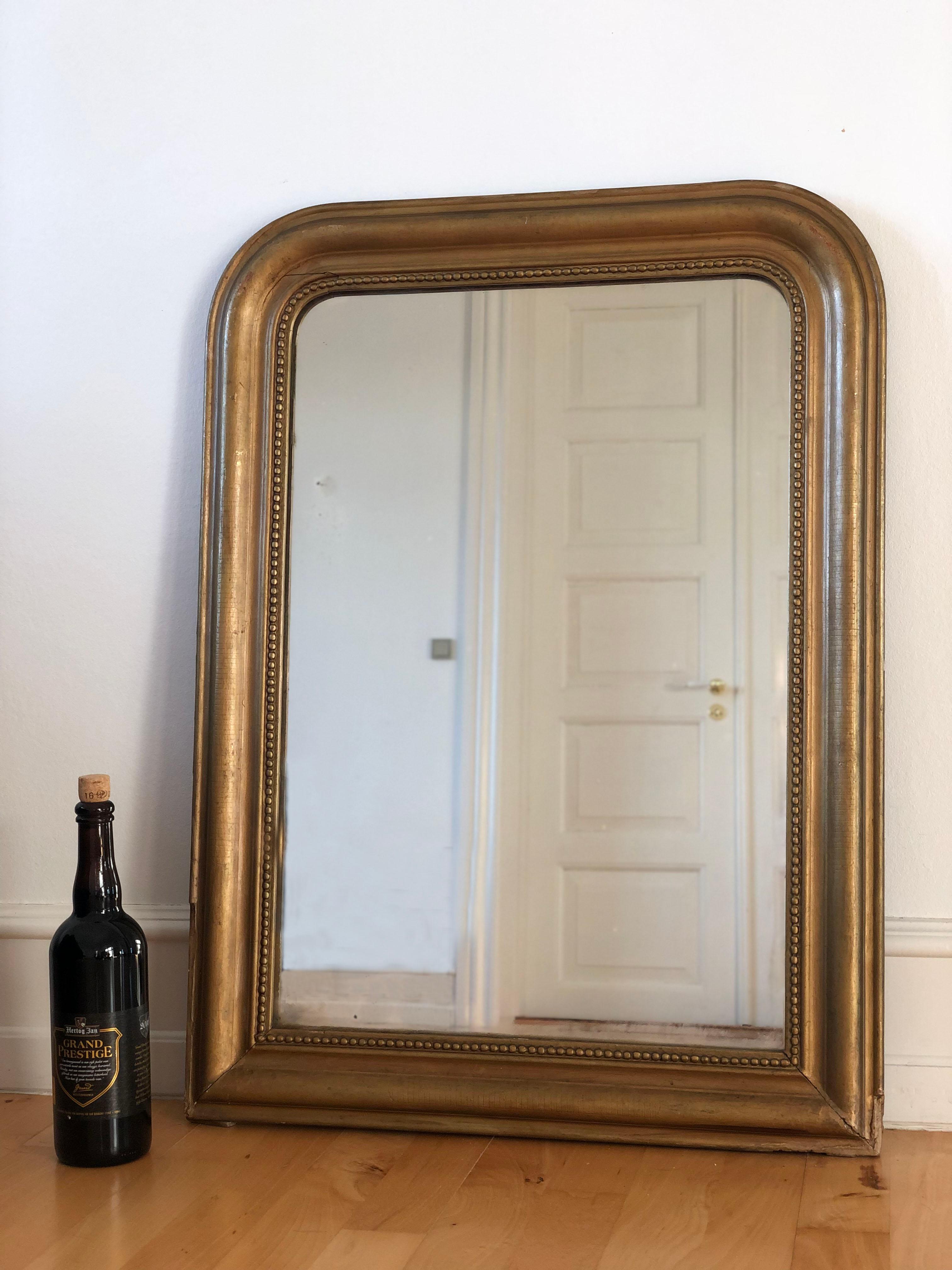 Antique Louis Philippe Mirror Giltwood France Late 19th Century 1