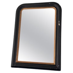 Antique Louis Philippe Mirror In Black and Gold France Late 19th Century 72/140