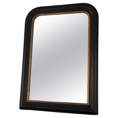 Antique Louis Philippe Mirror In Black and Gold France Late 19th Century 72/140