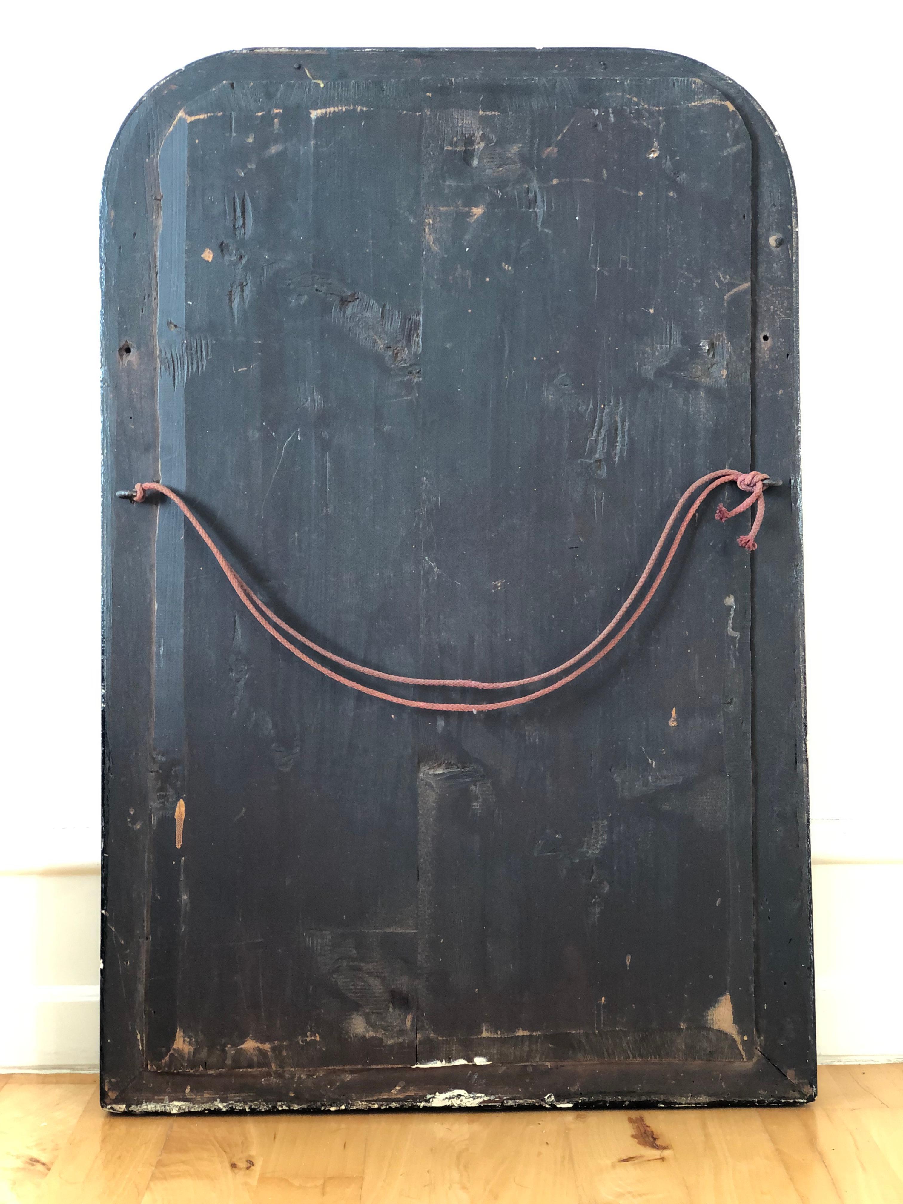 Antique Louis Philippe Mirror In Black and Gold France Late 19th Century 2