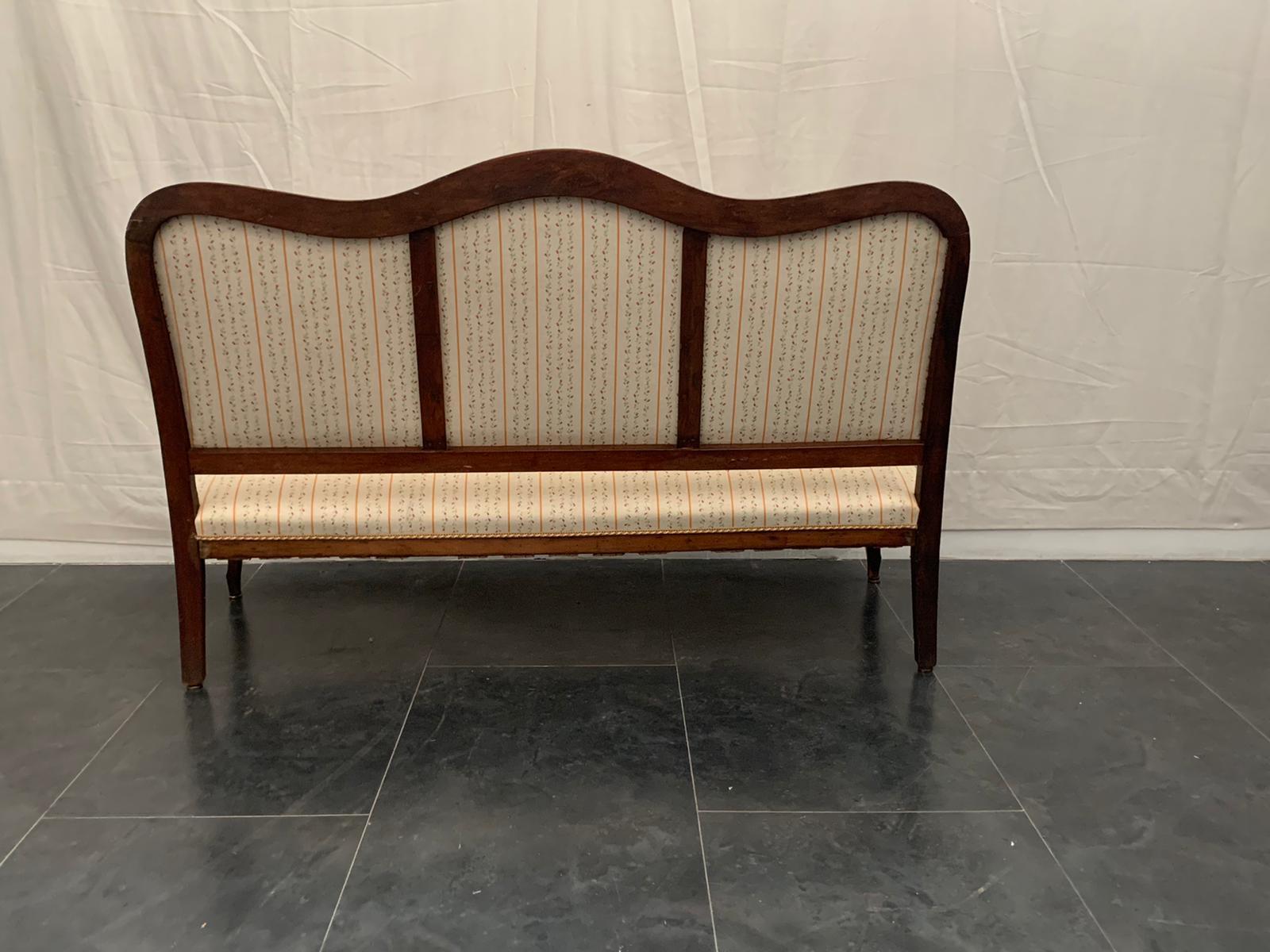 Fabric Antique Louis Philippe Sofa For Sale