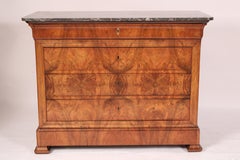 Antique Louis Philippe Style Burl Walnut Chest of Drawers