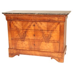Antique Louis Philippe Style Burl Walnut Chest of Drawers