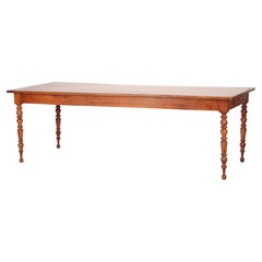 Antique Louis Philippe Style Fruit Wood Dining Room Table