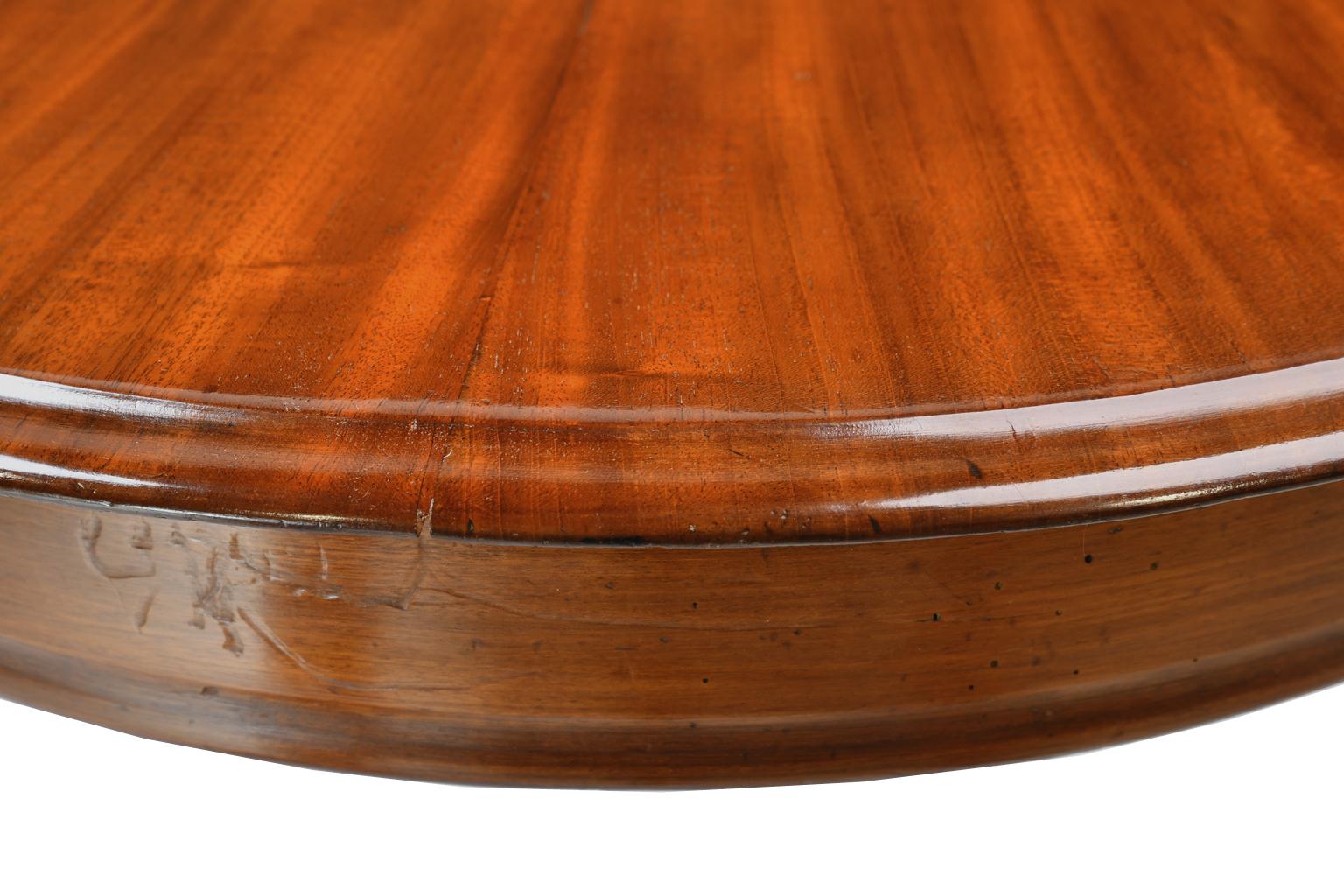 Antique Louis Philippe Style Mahogany Oval Dining/ Center Table, Denmark, c 1860 For Sale 8