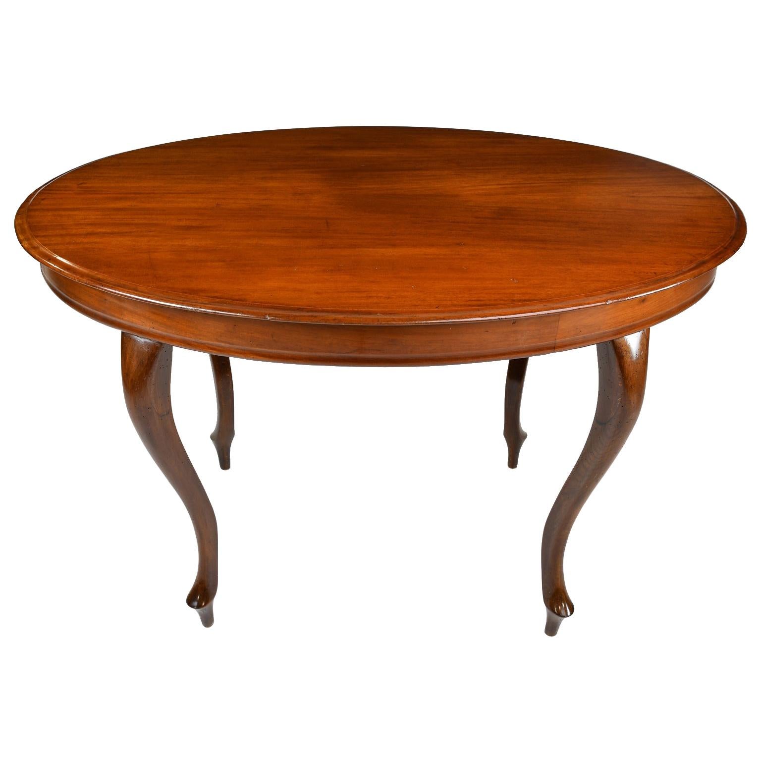 Antique Louis Philippe Style Mahogany Oval Dining/ Center Table, Denmark, c 1860