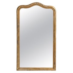 Antique Louis Philippe Wall Mirror, Gold Gilt Frame, France, 1880s
