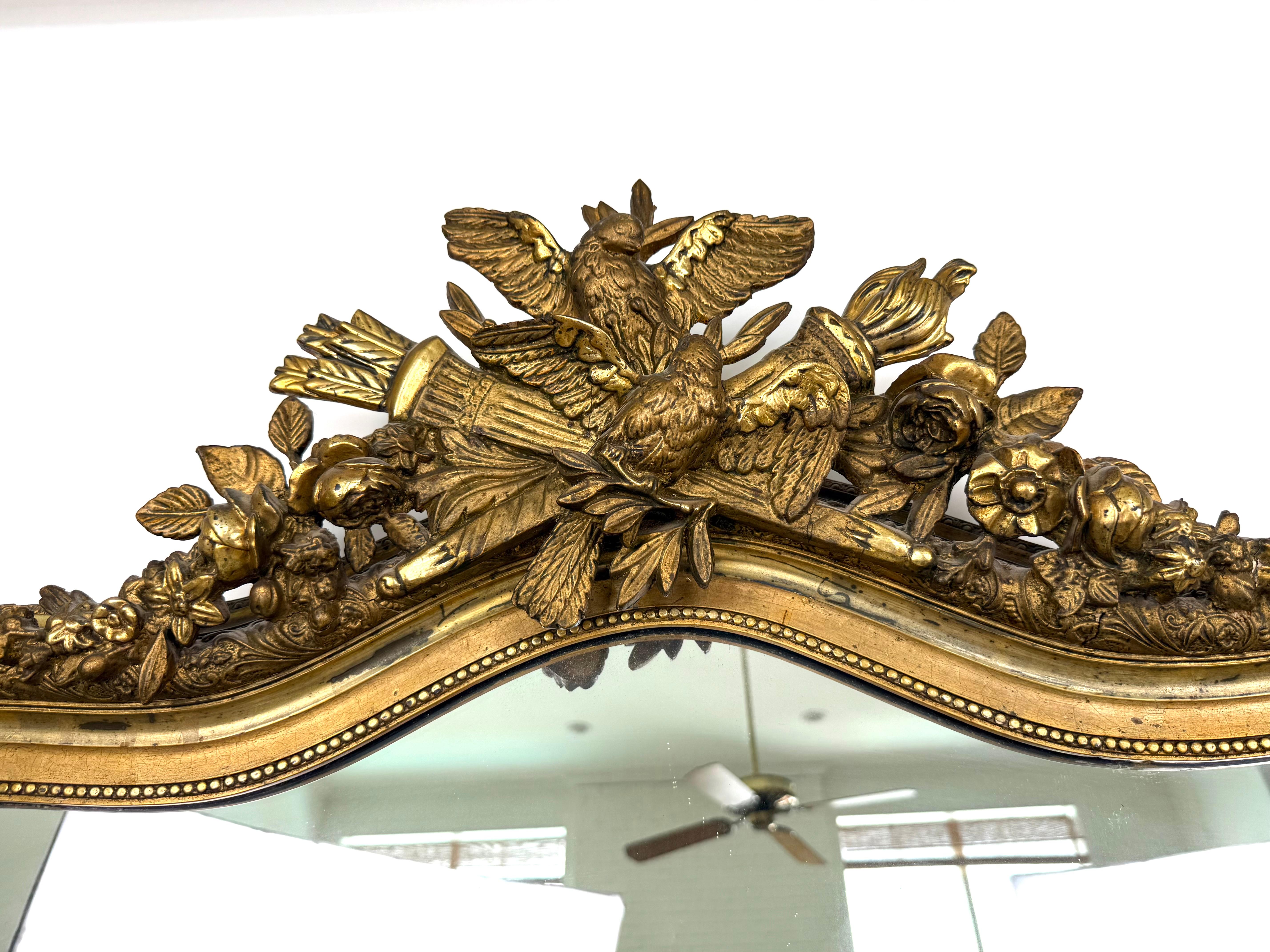 Luigi Filippo Antique Mirror francese di Louis Phillips con in vendita