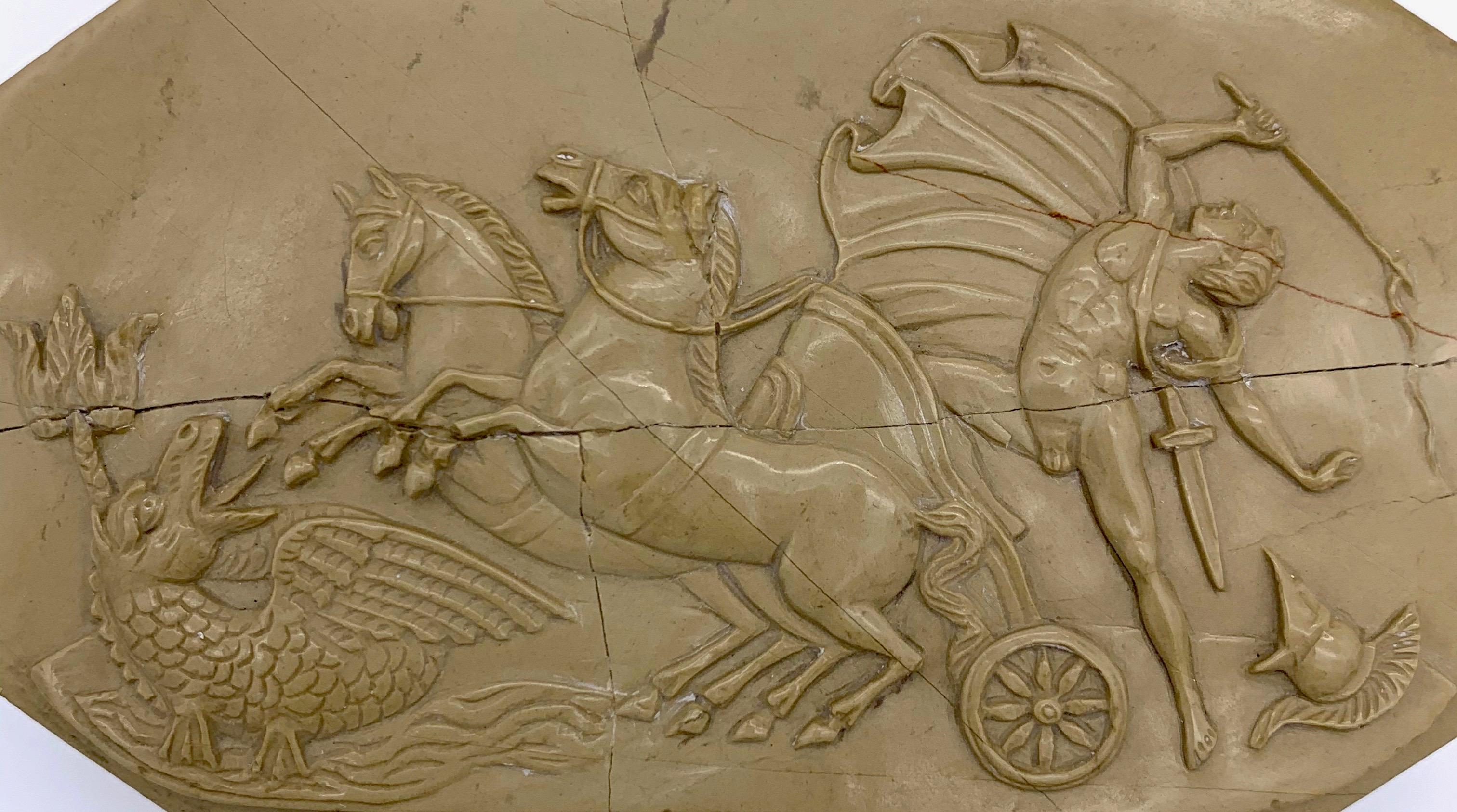 Tabatière Louis-Phillipe I, scène mythologique Chariot Snuff Box Soapstone Silver Unisexe en vente