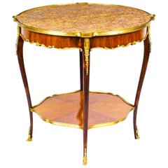 Antique Louis Revival Marble and Ormolu Mounted Occasional Table, 19th Century