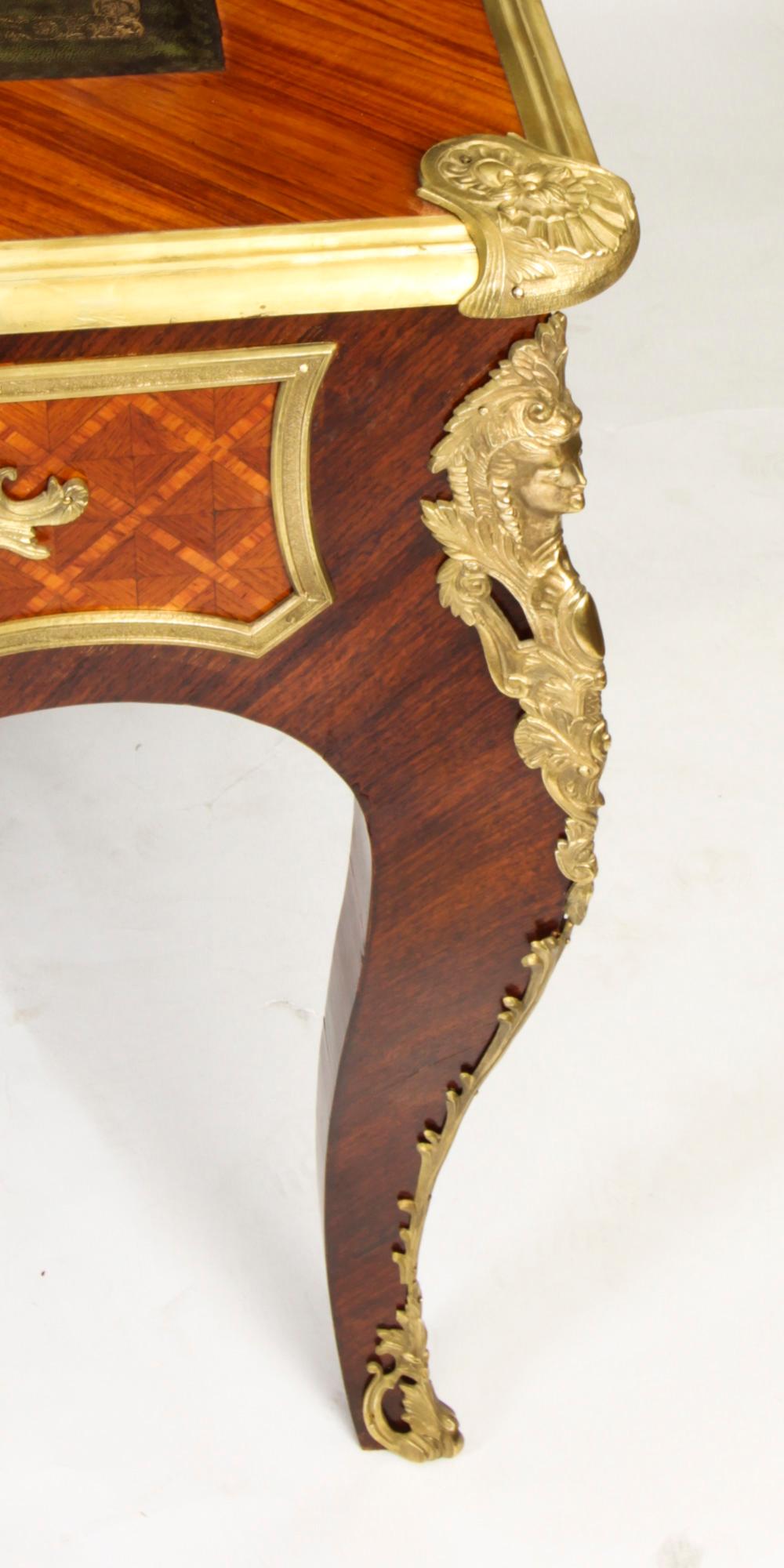 Antike Louis-Revival-Schreibtischplatte mit Goldbronze-Montierung, 19. Jahrhundert im Angebot 4
