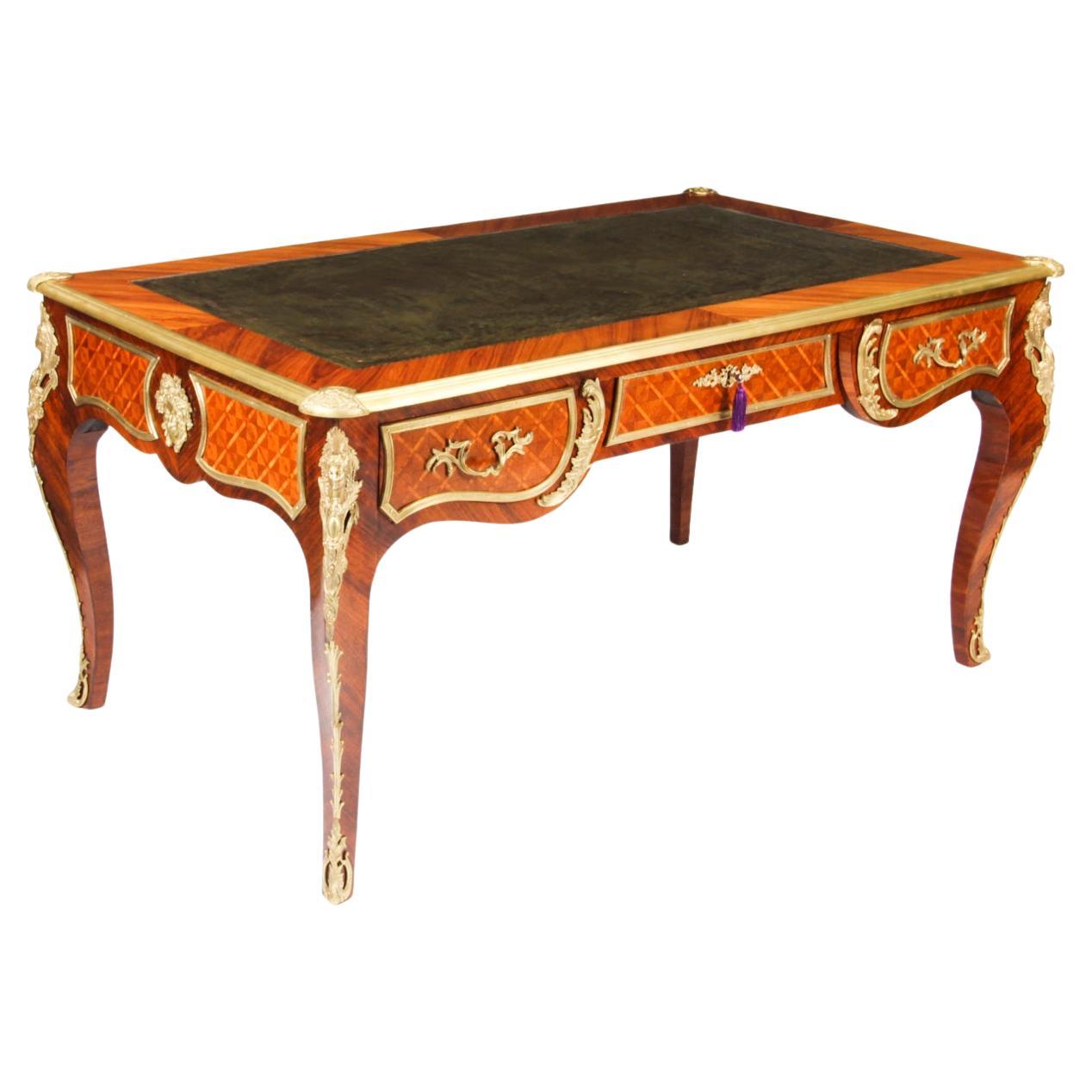 Antike Louis-Revival-Schreibtischplatte mit Goldbronze-Montierung, 19. Jahrhundert