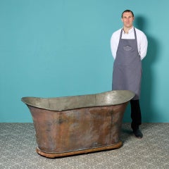 Antique Louis Style Double Ended Copper Bath