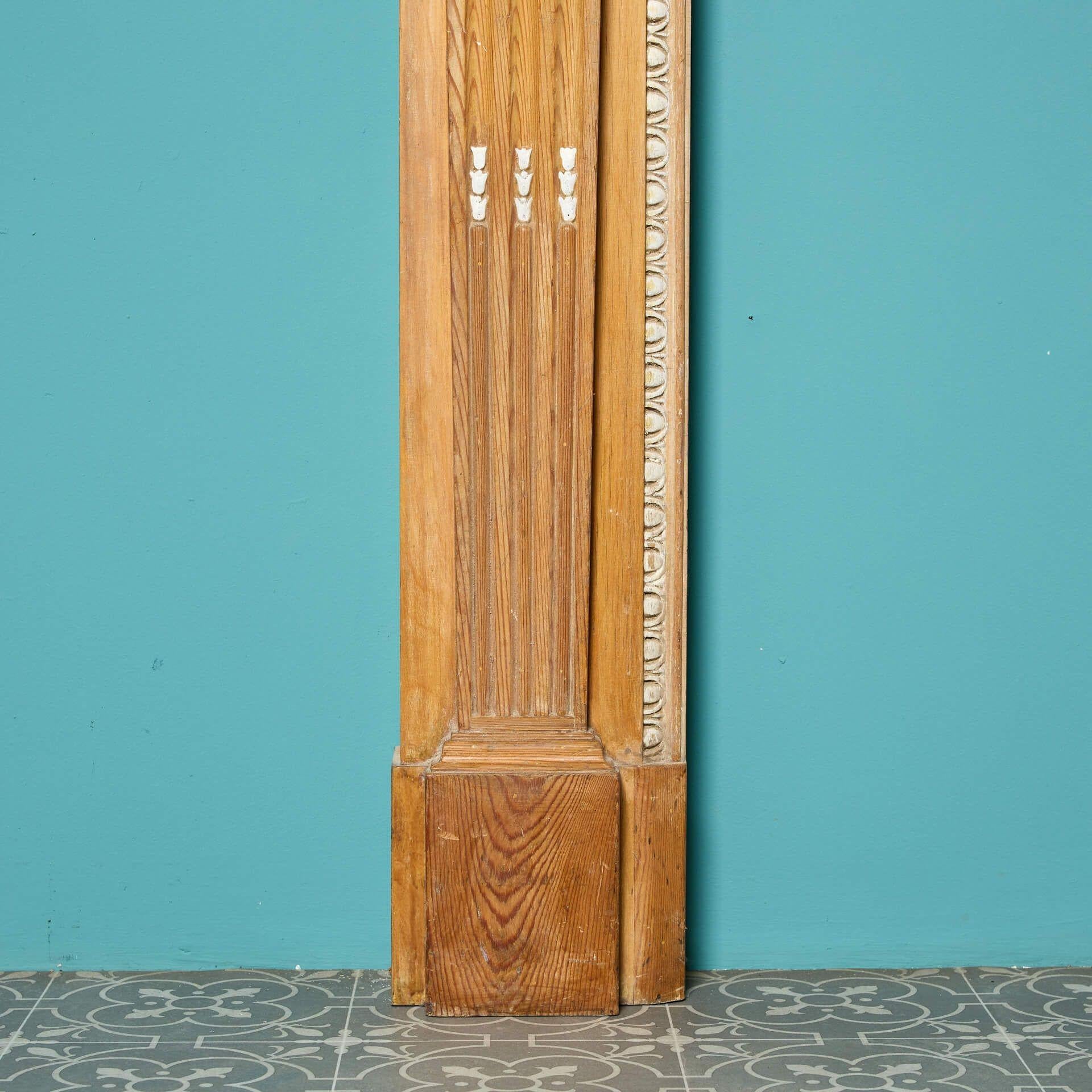 Wood Antique Louis Style Fireplace For Sale