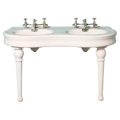 Antique Louis Style Rounded Double Washstand