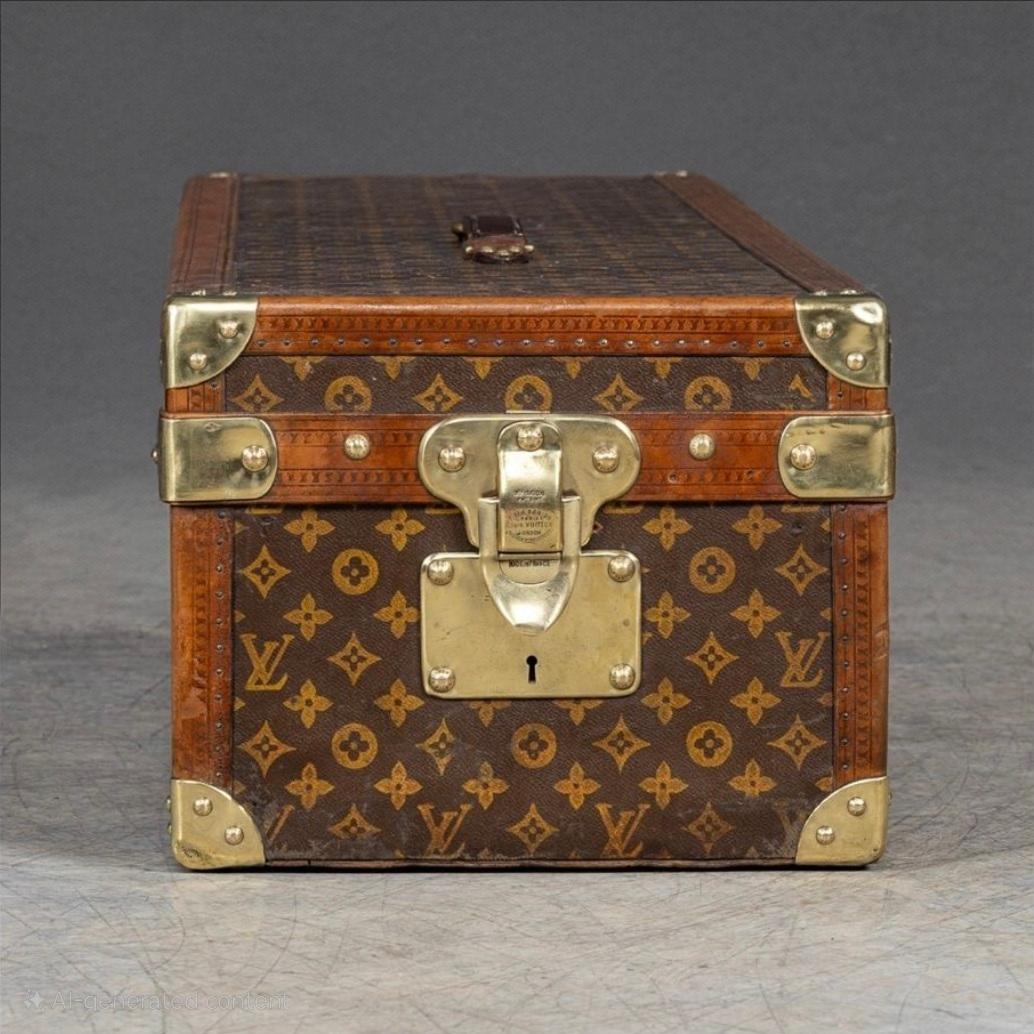 Malle encyclopédique ancienne Louis Vuitton Britannica en vente 13