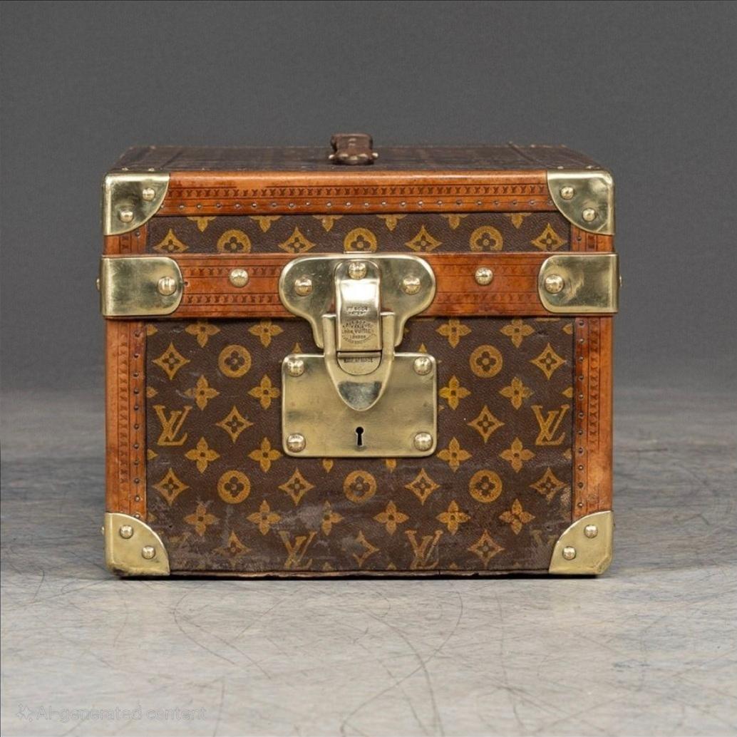 Malle encyclopédique ancienne Louis Vuitton Britannica en vente 14