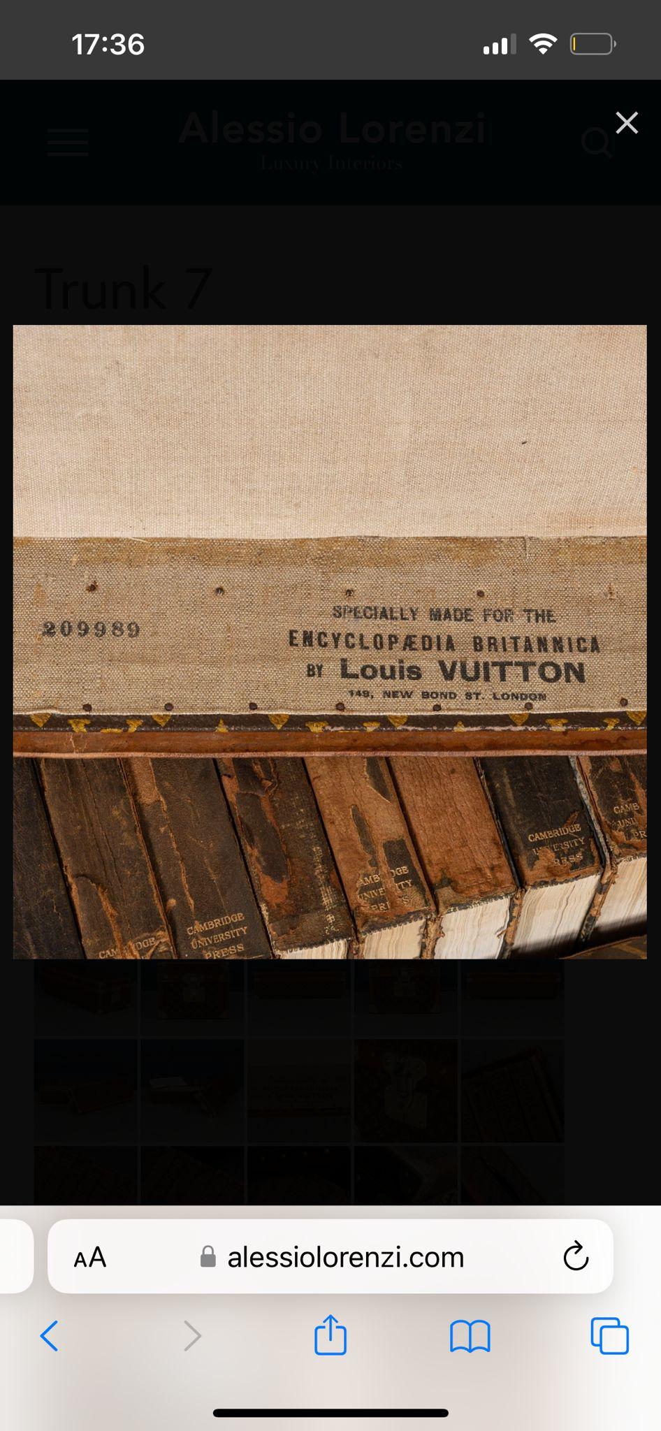 Antiker Louis Vuitton Britannica Enzyklopädie-Koffer im Angebot 10