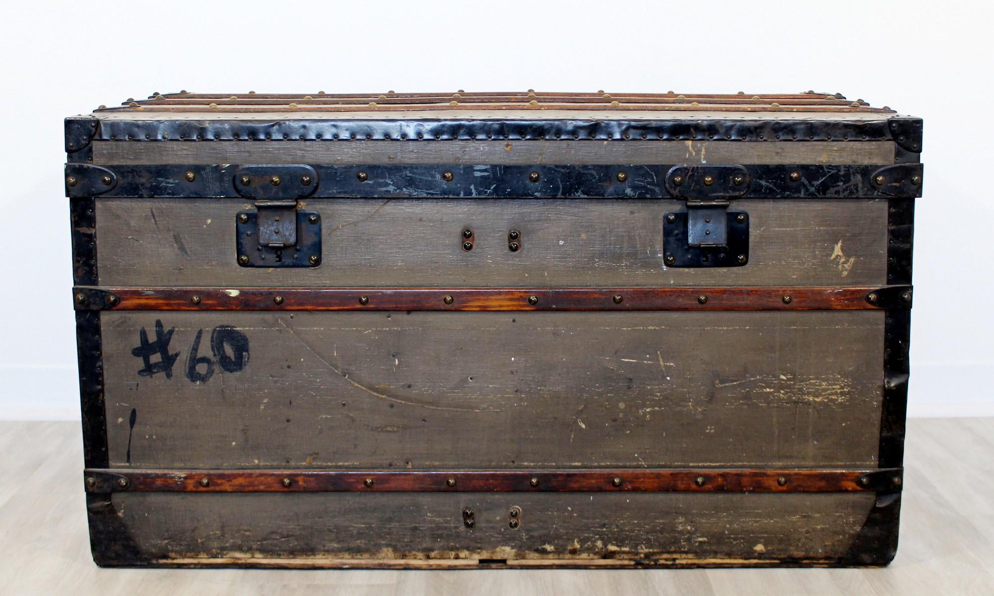 Antique Louis Vuitton J.C.D. Initialed French Trunk Luggage 3