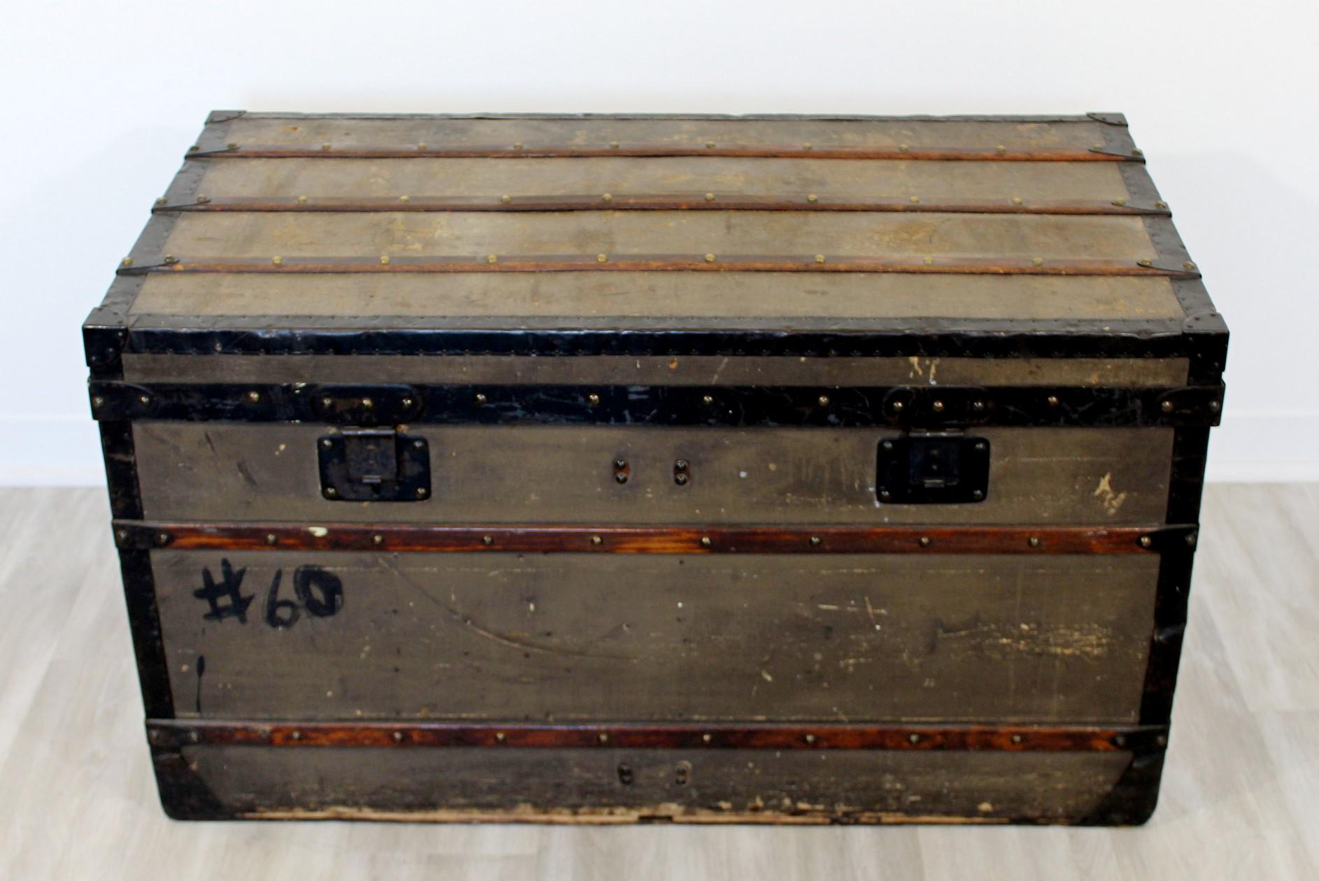 Antique Louis Vuitton J.C.D. Initialed French Trunk Luggage 4