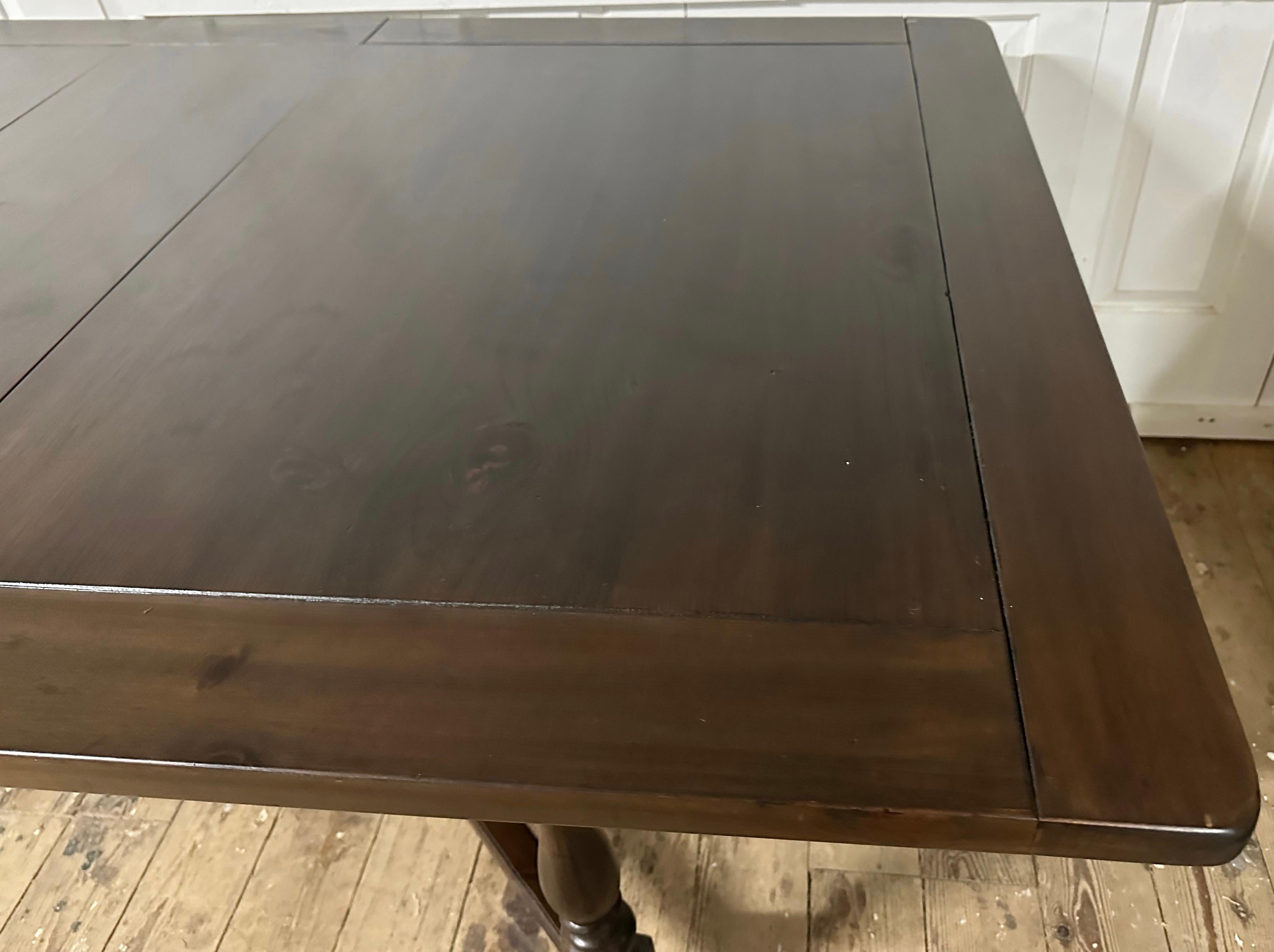 Antique Louis XIII Style Extending Dining Table with Turned Legs For Sale 6