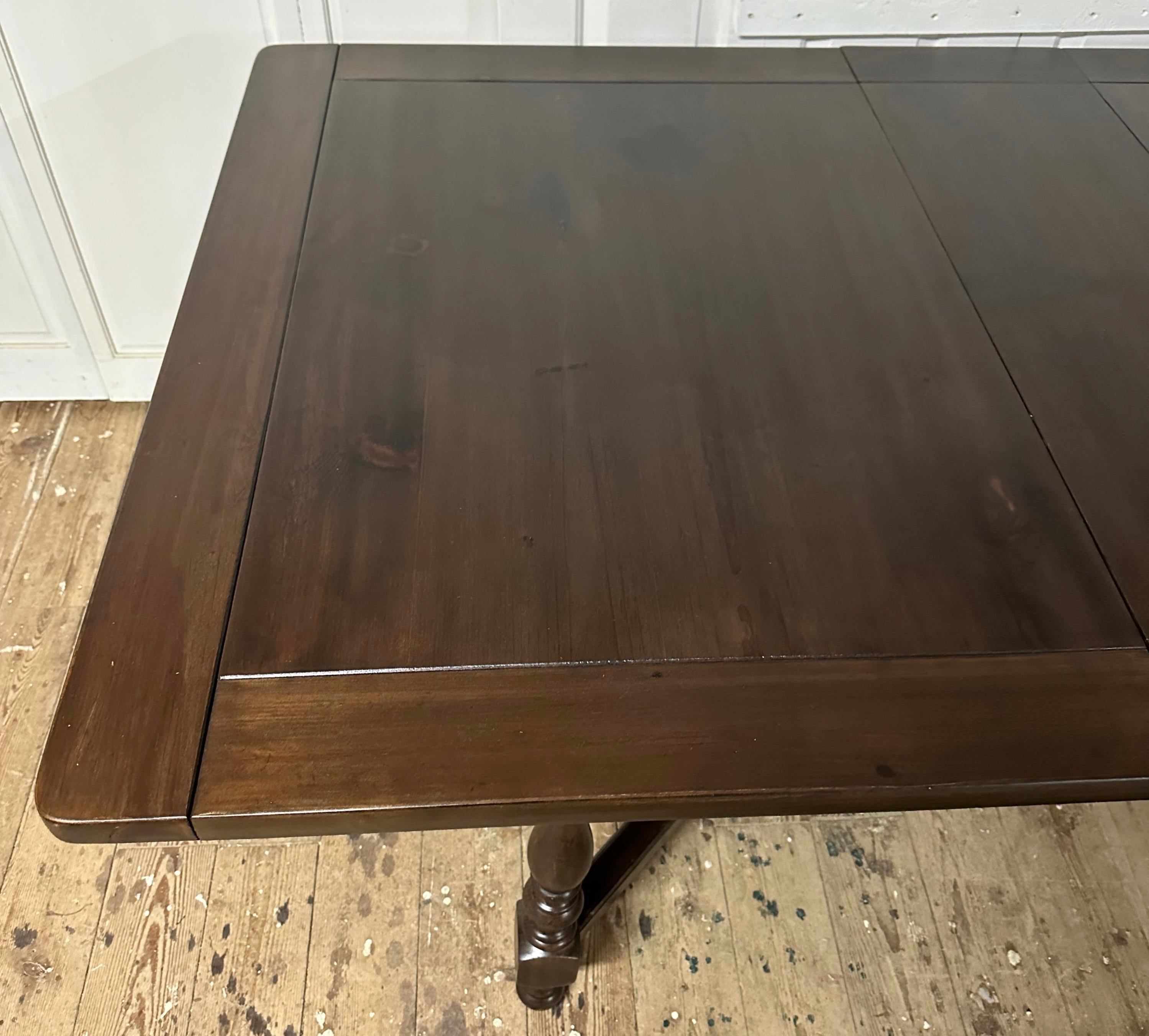 Antique Louis XIII Style Extending Dining Table with Turned Legs For Sale 2