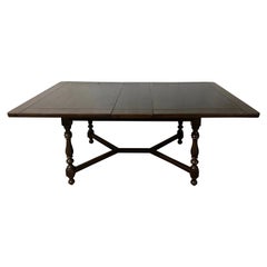 Antique Louis XIII Style Extending Dining Table with Turned Legs