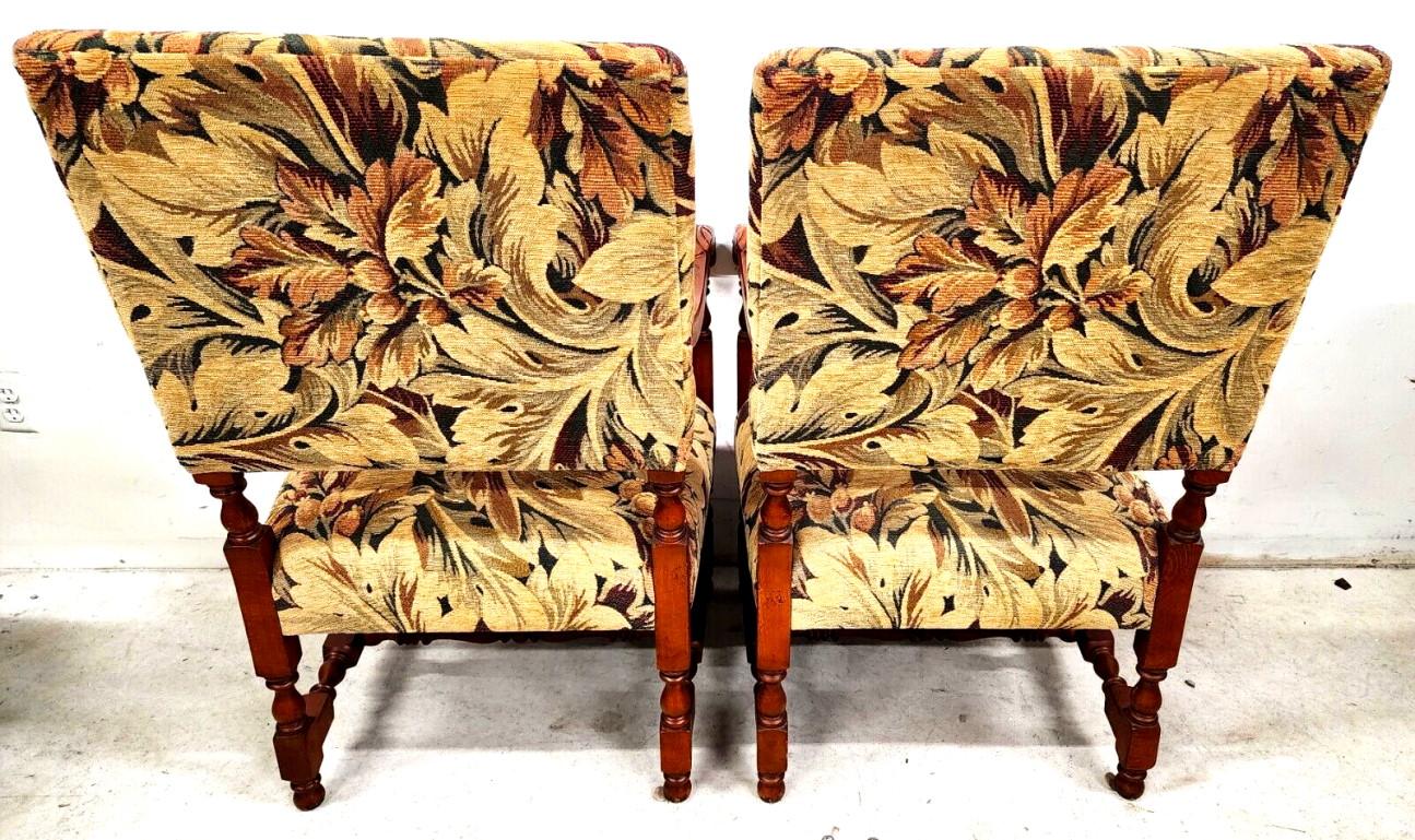 Antique Louis XIII Style French Armchairs, A Pair For Sale 4