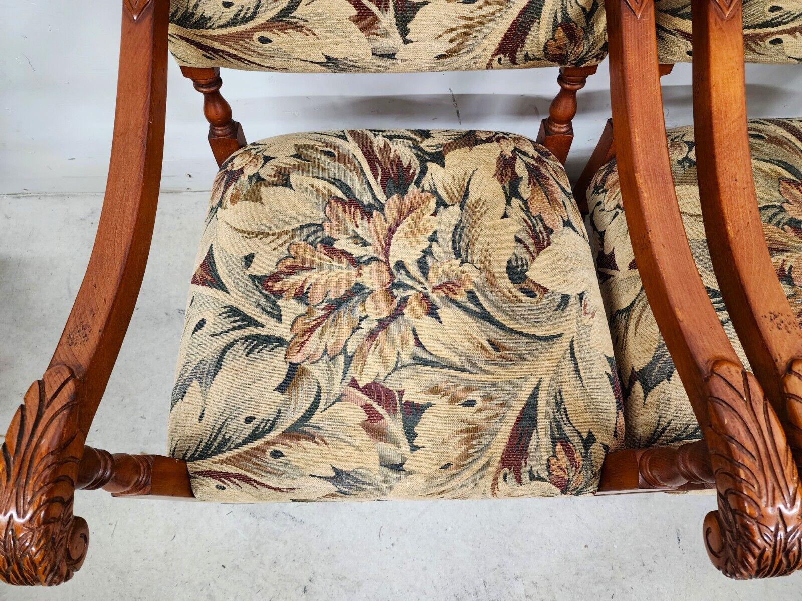 Antique Louis XIII Style French Armchairs, A Pair In Good Condition For Sale In Lake Worth, FL