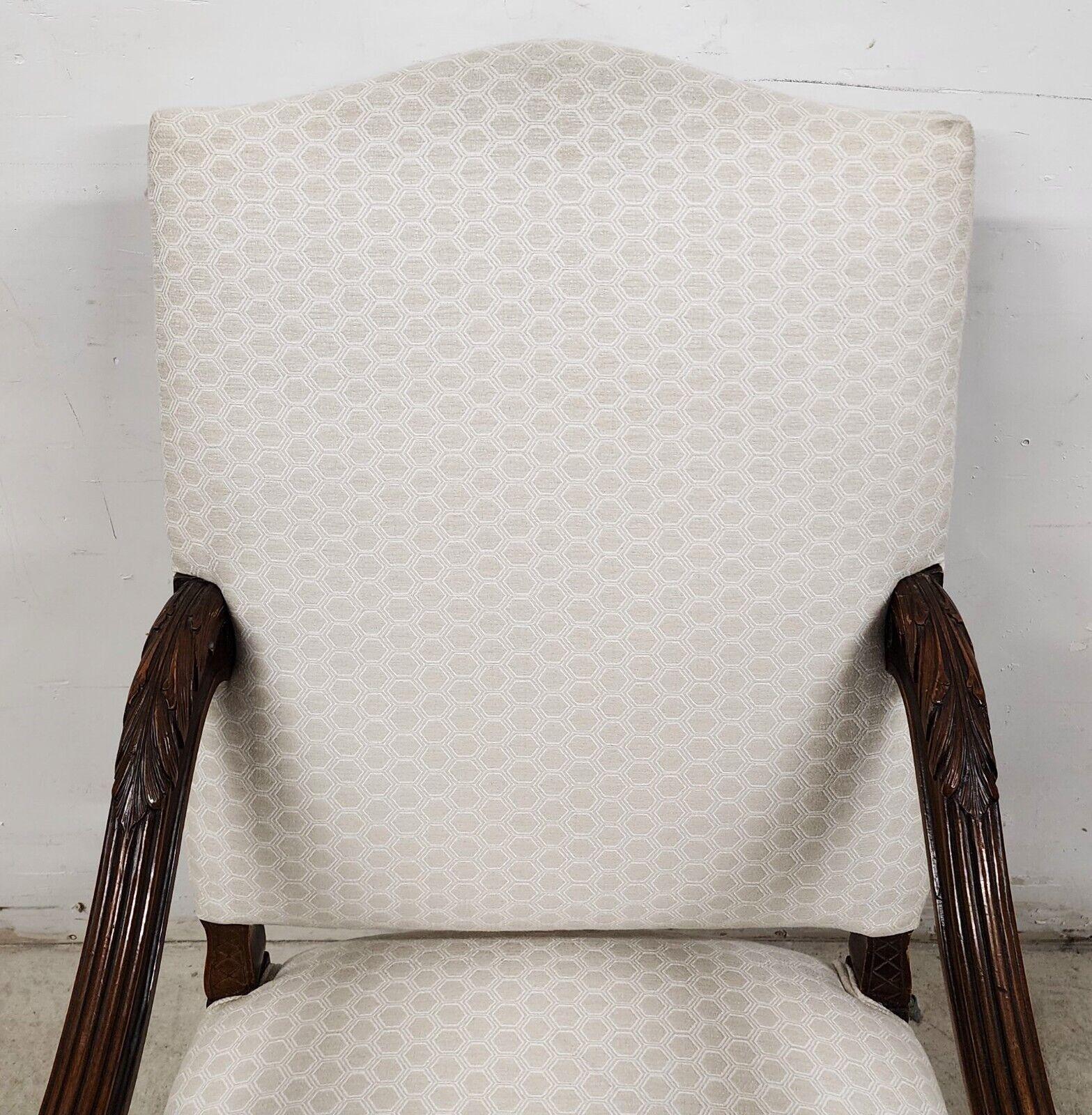 Antique Louis XIV French Armchair Hand Carved In Good Condition For Sale In Lake Worth, FL