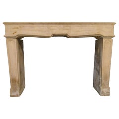 Exceptional 18th Century French Limestone Fireplace Mantel