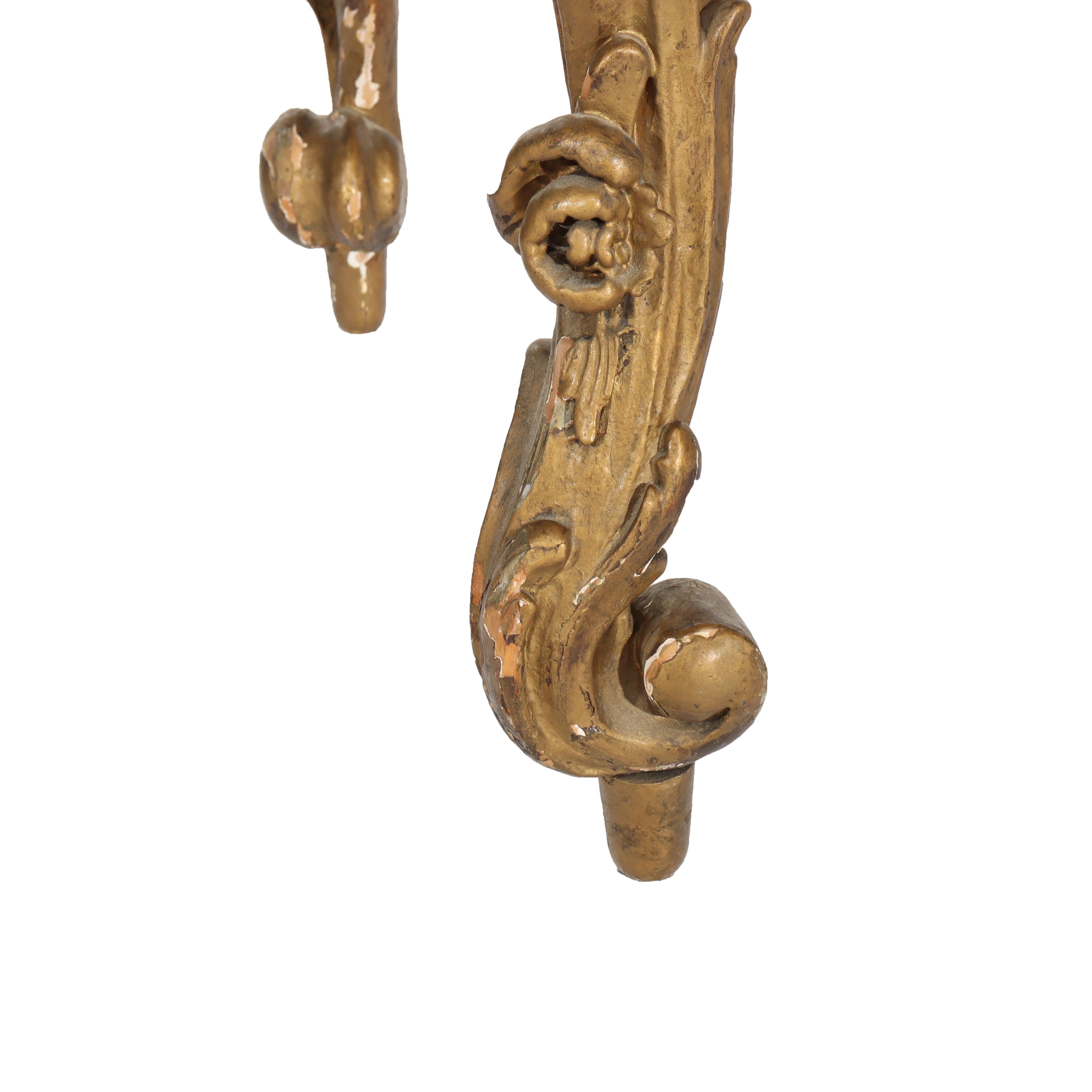 Antike Louis XIV Intarsien Flamme Mahagoni oder Burl & vergoldetes Holz Konsolentisch 18thC im Angebot 1