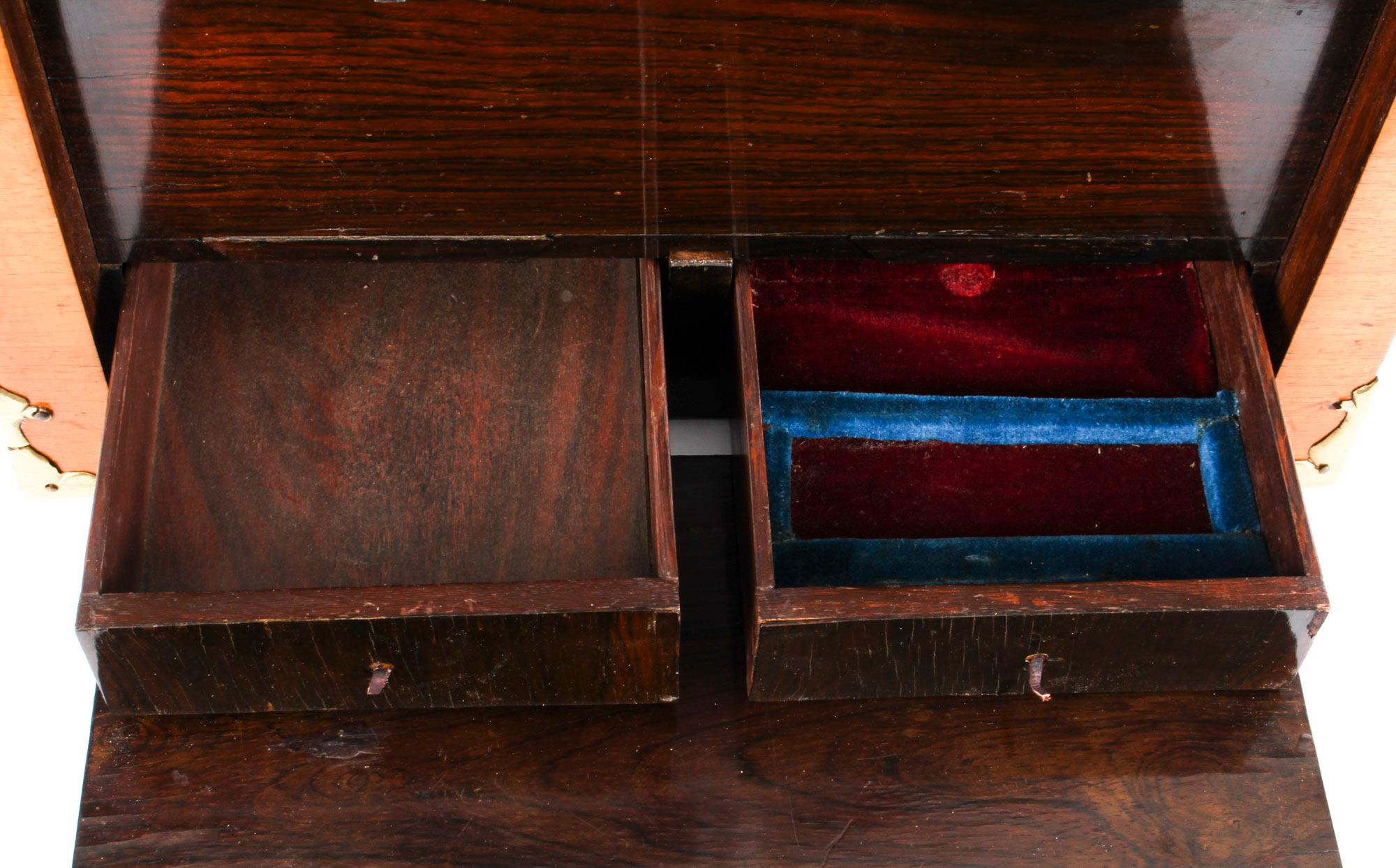 Late 17th Century Antique Louis XIV Kingwood and Gilt Bronze Strongbox Coffre Fort, 17th Century