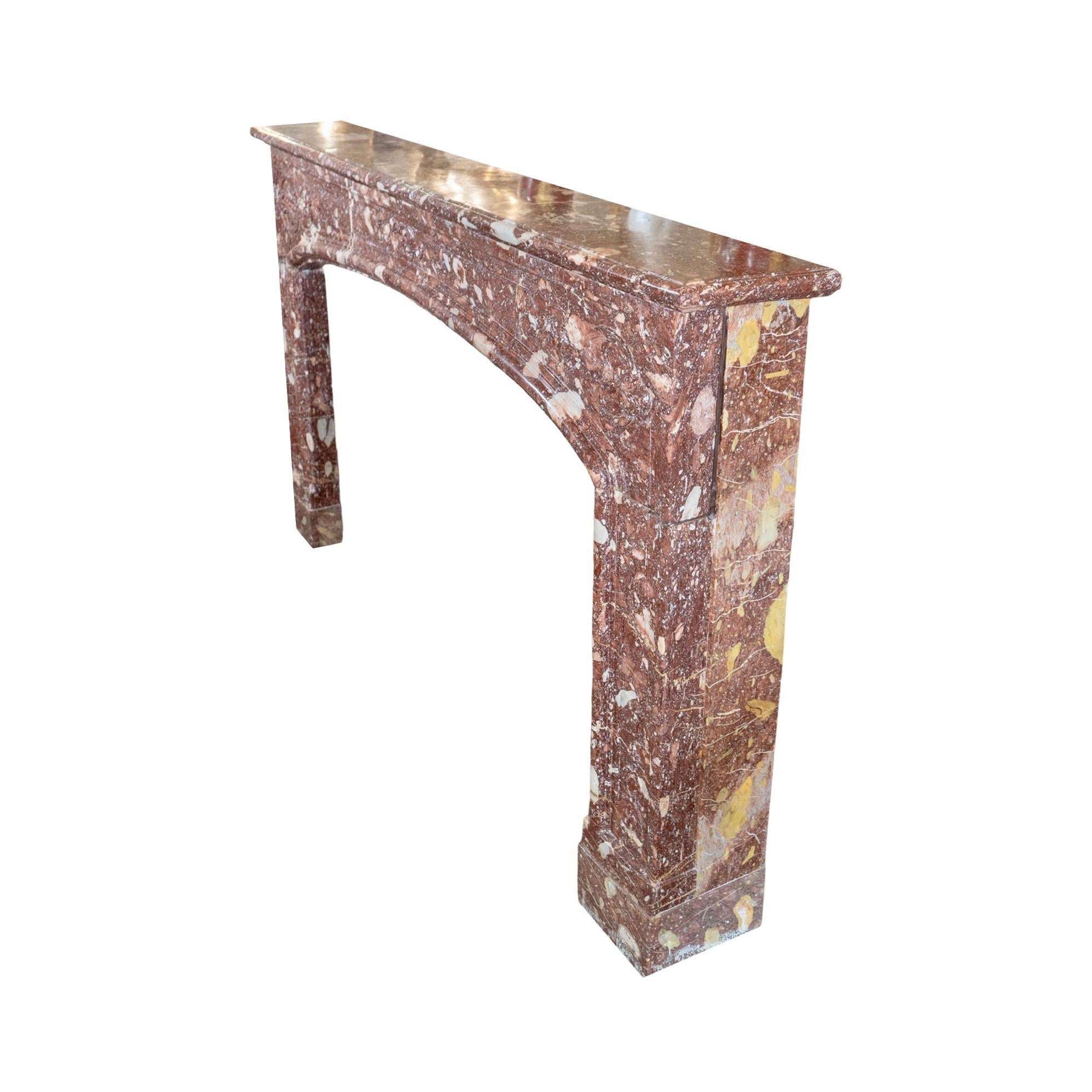 Francese Antique French Rance Marble Mantel in vendita