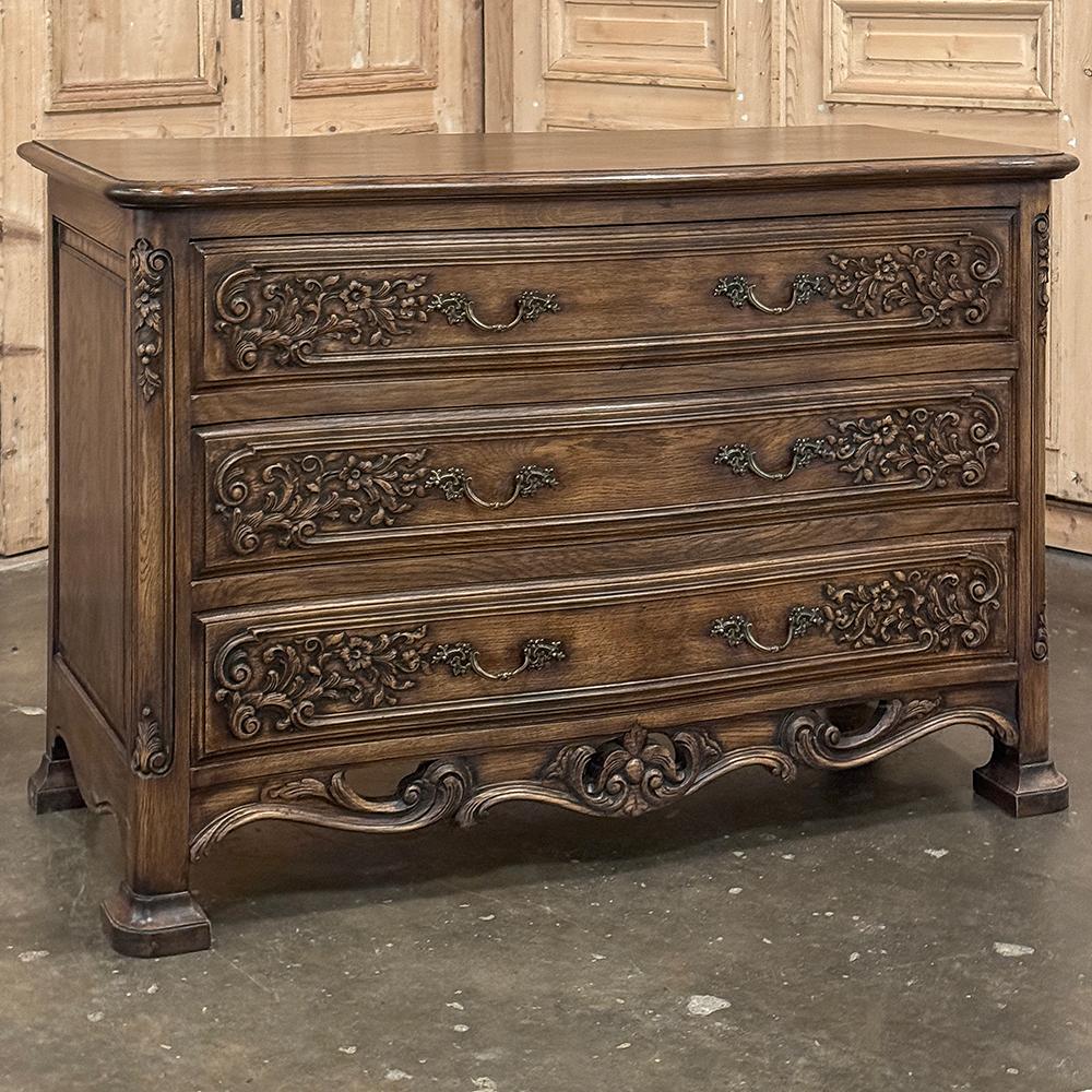 Belgian Antique Louis XIV Oak Commode For Sale