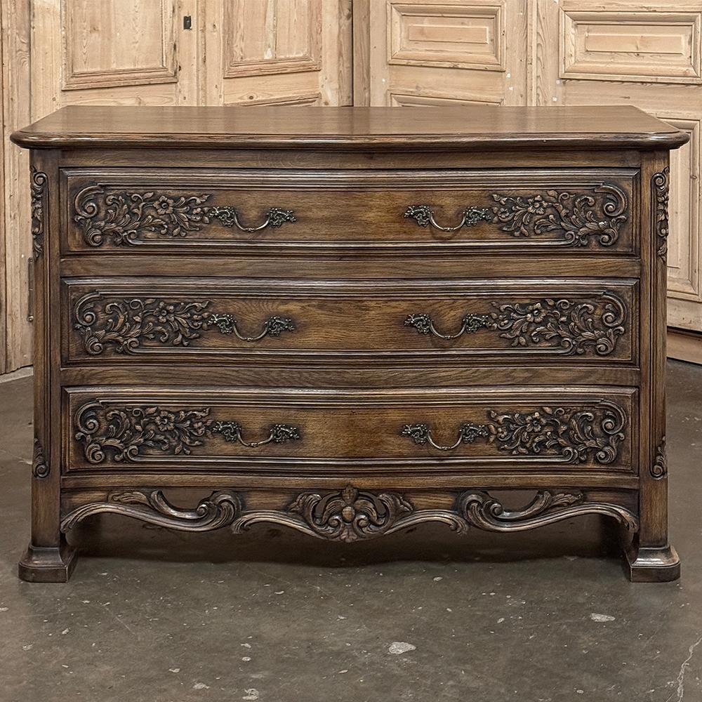 Hand-Crafted Antique Louis XIV Oak Commode For Sale