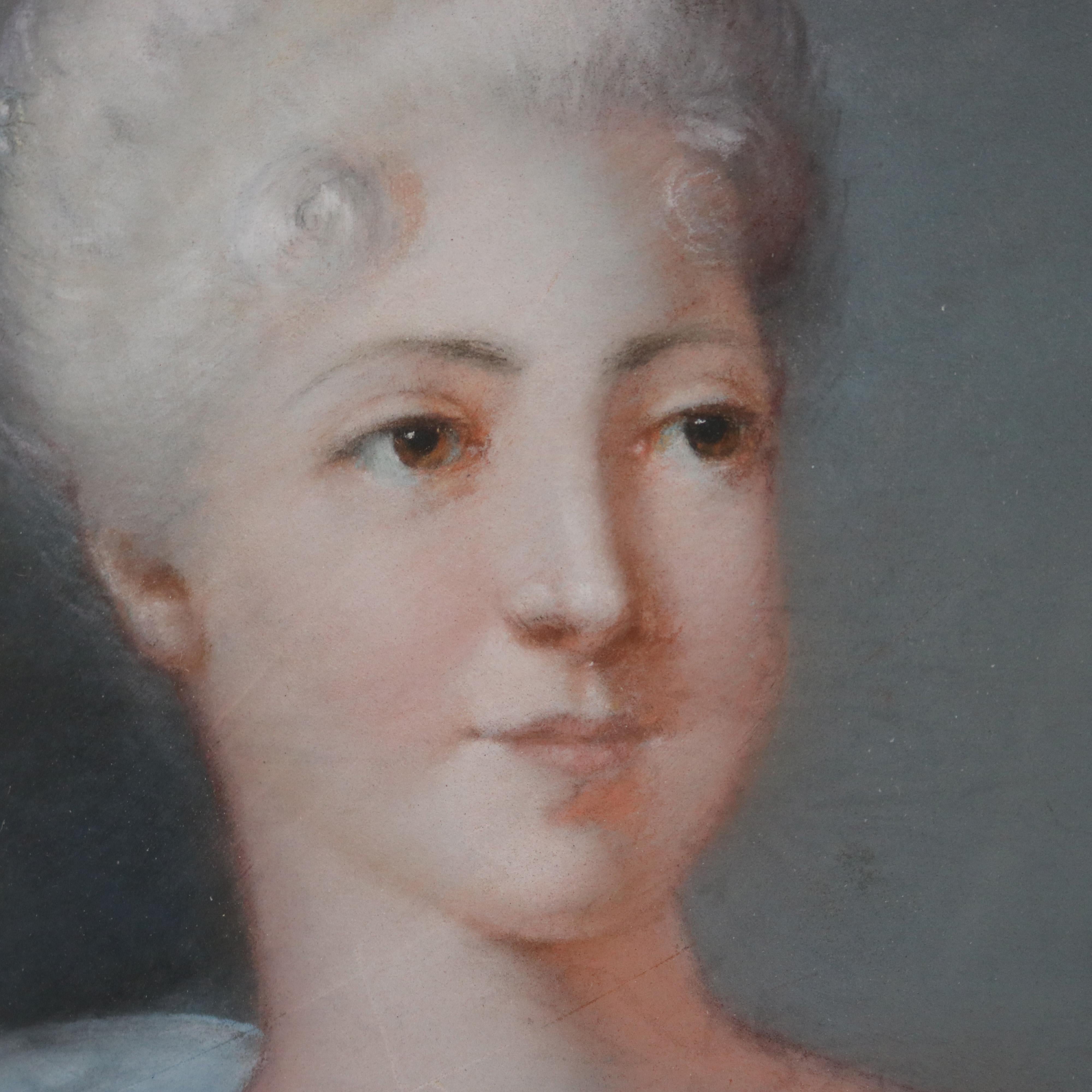 ***Reduced In-House Delivery Rates - Click on “Ask Seller” to Request a Quote***

Antique Louis XIV Giltwood Portrait of A Noble Woman with Gilt Frame Unsigned C1870

Measures - 39.5
