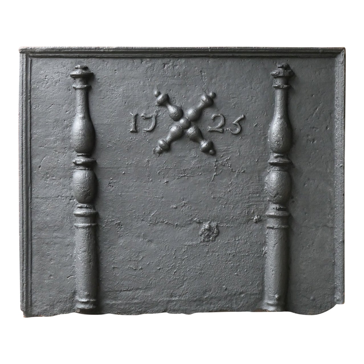 Antico Saint Louis XIV 'Pilastri con croce di Andrew', rivestimento per il fuoco / backsplash