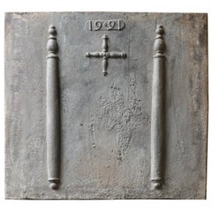 Antico Saint Louis XIV 'Pilastri con croce di Andrew', rivestimento per il fuoco / backsplash