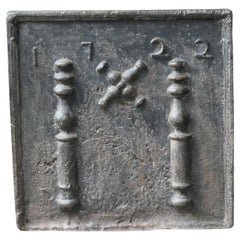Louis XIV. 18. Jh. 'Säulen mit Andreaskreuz' Kaminaufsatz / Aufkantung