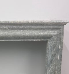 Antique Louis-XIV-style Boudin mantel in Cipollino marble c. 1890