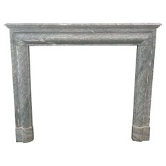 Antique Louis-XIV-style Boudin mantel in Cipollino marble c. 1890