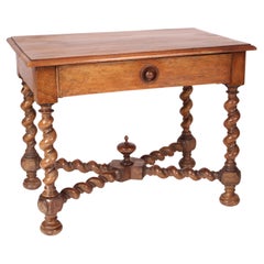 Antique Louis XIV Style Fruitwood Occasional Table