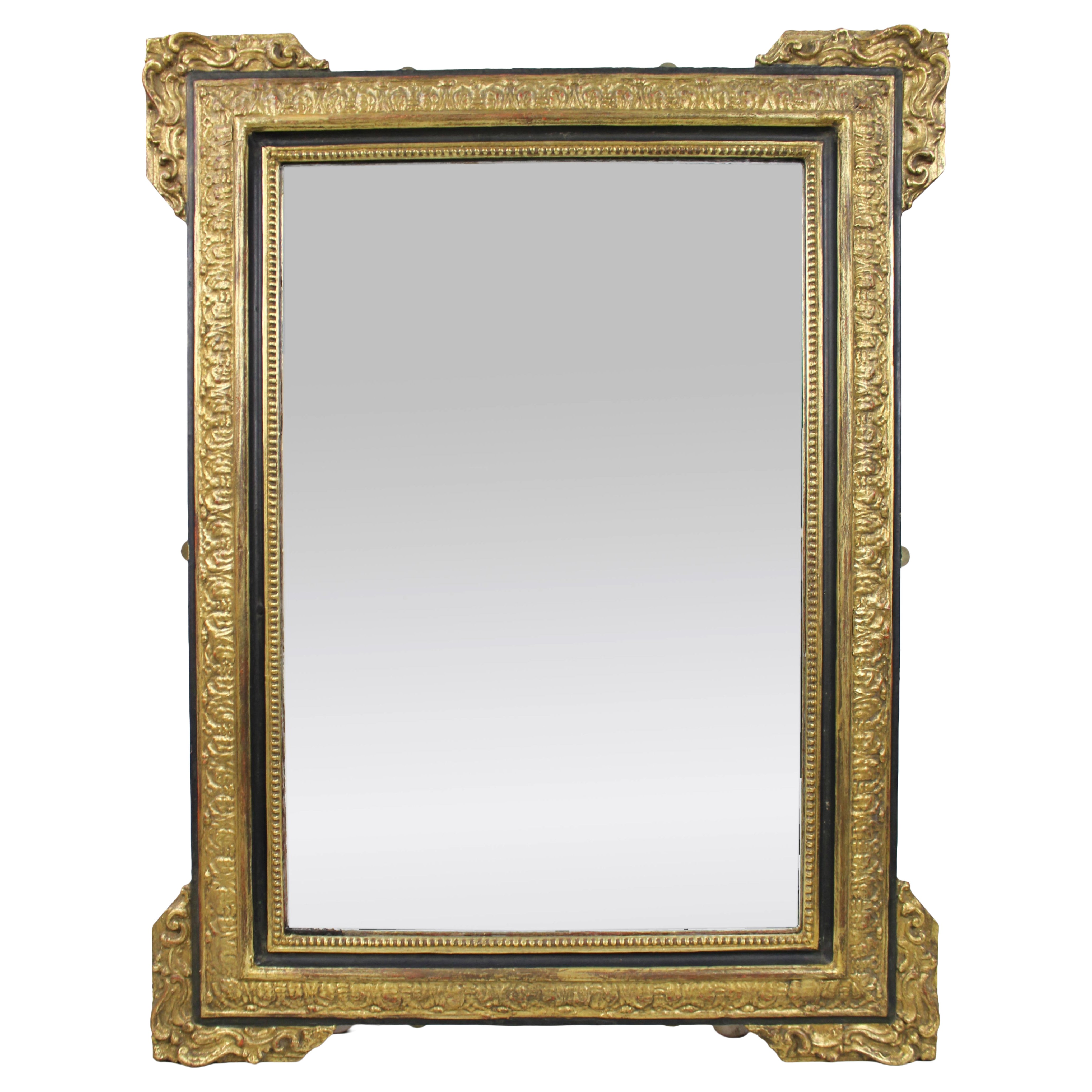 Antique Louis XIV Style Giltwood and Wall Mirror circa 1900