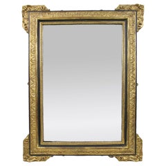 Antique Mirror da parete e in legno dorato in stile Luigi XIV, circa 1900