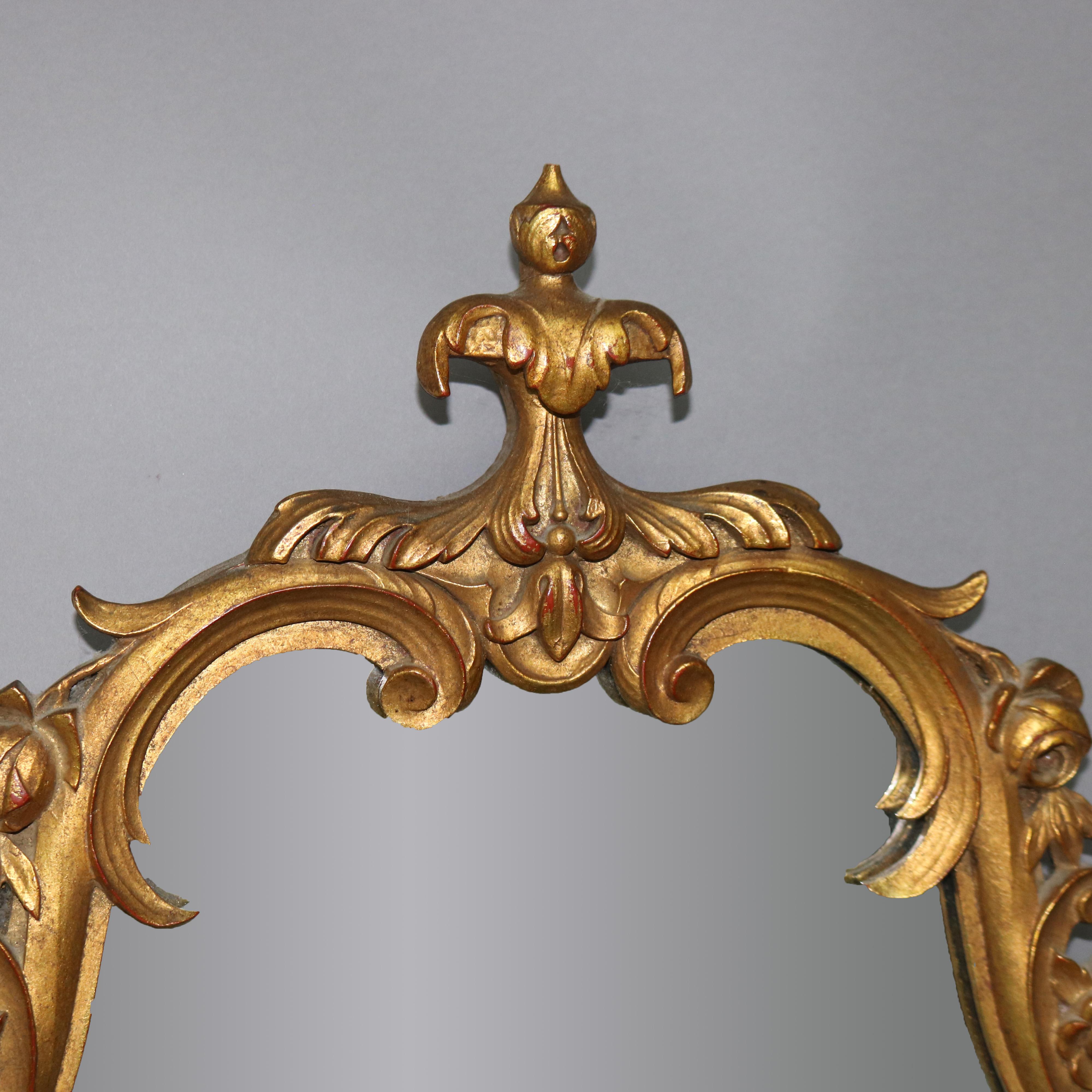 ***Reduced Delivery Rates - See Below or Click “Ask The Seller” to Request a Quote***

Antique Louis XIV Style Giltwood Shield Form Mirror with Foliate Elements C1930

Measures - 35