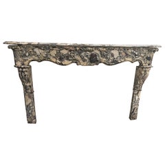 Antique Louis XIV Style Marble Fireplace